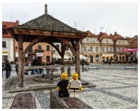 Small LEGO people in Sandomierz